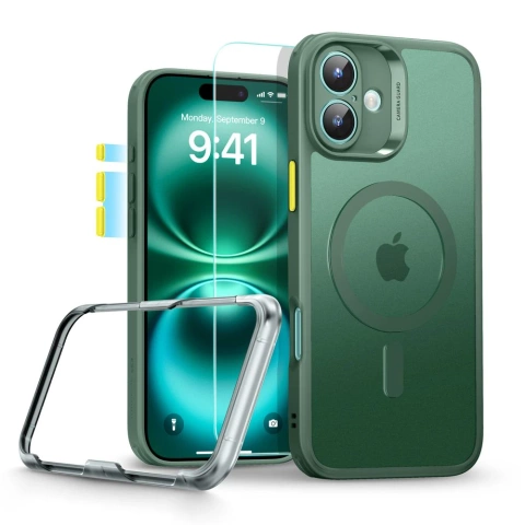 Etui ESR Classic Pro Set MagSafe iPhone 16 Zielony FROSTED GREEN