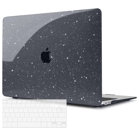 Alogy Hard Case für Apple MacBook Air 13 M1 2020 Glitter Black Tastaturabdeckung