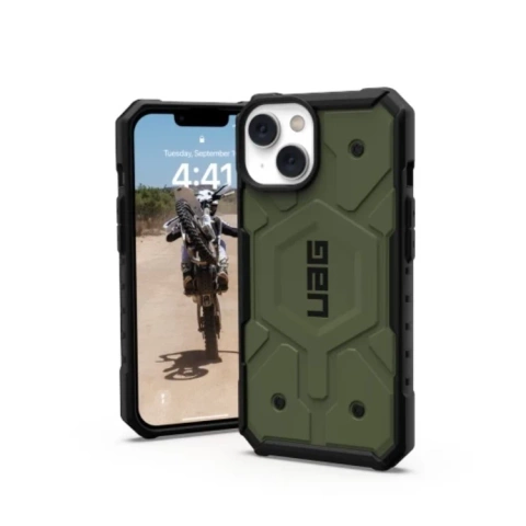 UAG Pathfinder - Schutzhülle für iPhone 14 Plus kompatibel mit MagSafe (oliv)