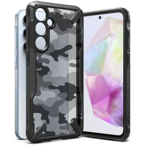 Etui Ringke Fusion X von Samsung Galaxy A35 5G Camo Schwarz