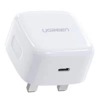Ugreen USB-Wandladegerät Typ C Power Delivery 3.0 Quick Charge 4.0 20W 3A (UK-Stecker) weiß (CD137)