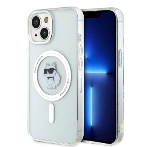 Etui Karl Lagerfeld KLHMP15SHFCCNOT für iPhone 15 6,1" transparentes Hardcase IML Choupette MagSafe