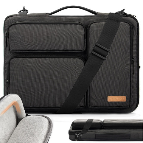 Tasche Hülle für MacBook Air/Pro, Laptop, 15,6" Alogy Tablet mit Schultergurt Schwarz