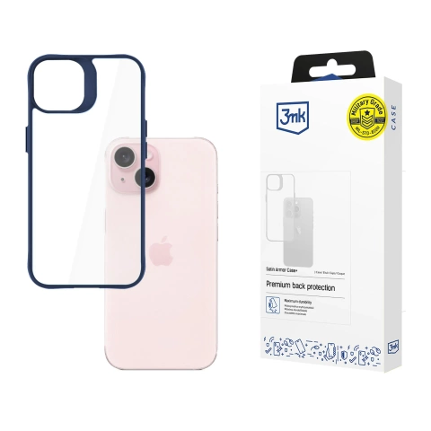 Etui für Apple iPhone 15 3mk Satin Armor Case Blau