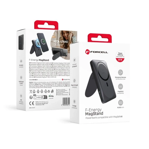 Powerbank Forcell MagStand 10000mAh MagSafe PD QC 15W Ständer
