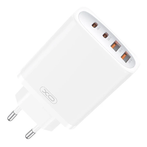 XO CE22 Wandladegerät, 45W, GaN, 2x USB-C, 2x USB-A, PD, QC, PPS