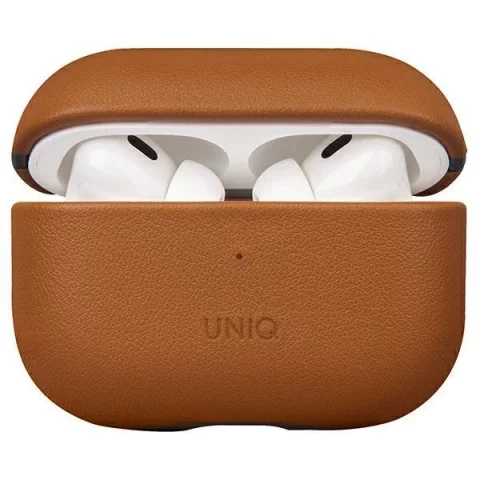 UNIQ Terra Kopfhörer-Schutzhülle für AirPods Pro 2nd Gen. Echtes Leder braun/toffee braun