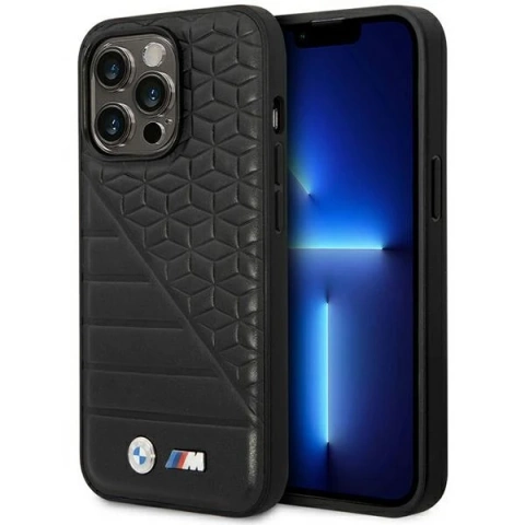 BMW BMHCP14X22PMGK Handyhülle für Apple iPhone 14 Pro Max 6.7" Schwarz/Schwarz Bi-Muster
