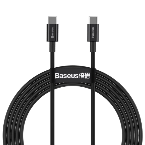 Baseus Superior Kabel USB Typ C - USB Typ C Kabel Schnellladung Quick Charge / Power Delivery / FCP 100W 5A 20V 2m schwarz (CATYS-C01)
