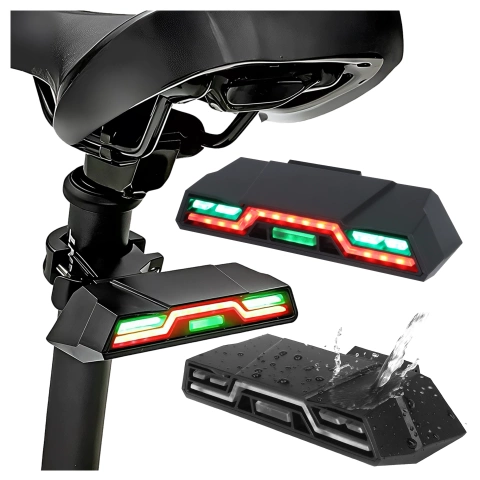 Fahrradrücklicht für das Heck des Fahrrads, LED-Beleuchtung, Rücklicht, rotes Aluminium, wasserdicht, IPX4, 50 lm, Alogy
