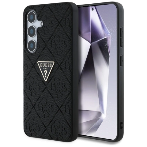 Etui Guess Hot Stamp 4G Triangle Logo do Samsung Galaxy S25 Czarny