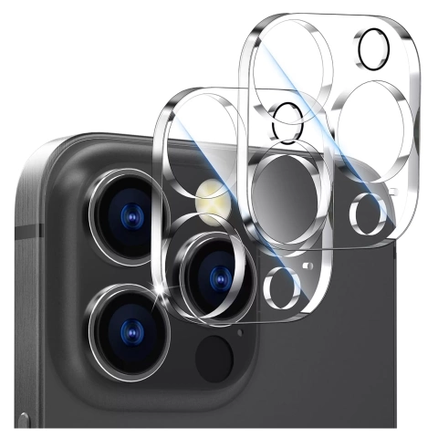 2x Kameralinsenglas für Apple iPhone 16 Pro / 16 Pro Max Alogy Lens Protector Pro Transparent