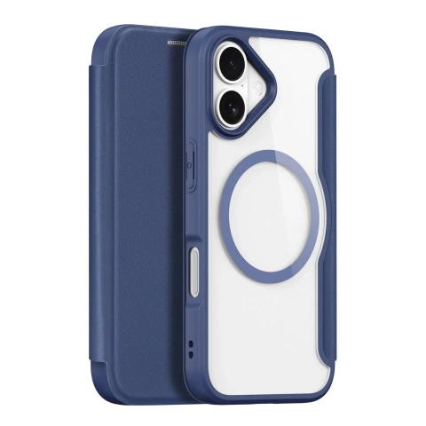 Etui do iPhone 17 Dux Ducis Skin X Pro Portfel MagSafe Niebieskie