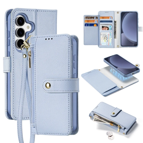 Samsung Galaxy S25 Dux Ducis Lava Lederhülle Blau