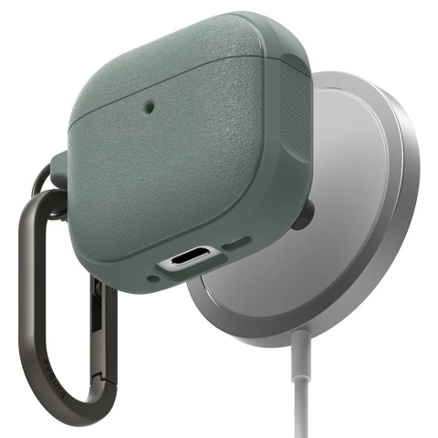 Etui do Apple AirPods 4 Ringke Onyx MagSafe Sage Green Karabinczyk