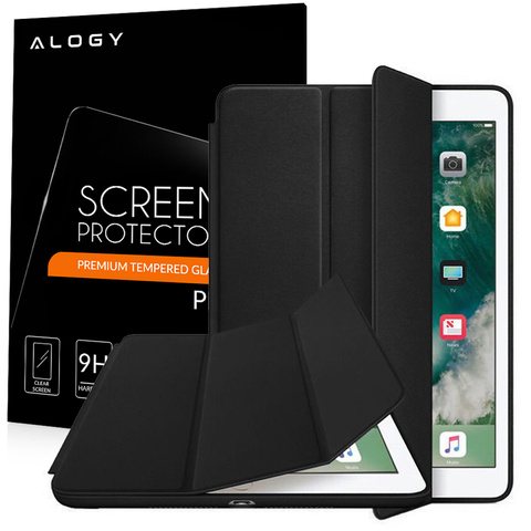 Apple iPad 9.7 2017/2018 Smart Case aus schwarzem Glas