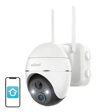 ieGeek Drahtlose 3MP WiFi-Außenkamera ZS-GX1S Weiß