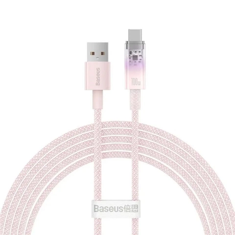 BASEUS USB-Kabel für Typ C Power Delivery Explorer 100 W 2 m rosa CATS010504