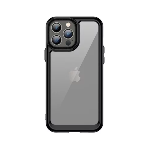 Outer Space Case Hülle für iPhone 13 Pro Max Hardcover mit Gelrahmen Schwarz