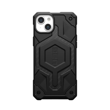 UAG Monarch Pro Hülle – Schutzhülle für iPhone 15 Plus, kompatibel mit MagSafe (Kohlefaser)