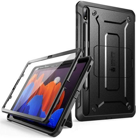 Etui Supcase Unicorn Beetle Pro für Samsung Galaxy Tab S7 Plus/ S8 Plus 12.4 T970/ T976B/ X800/ X806 Schwarz