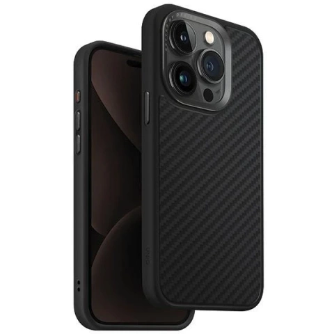 Etui do iPhone 15 Pro UNIQ Keva Black MagSafe