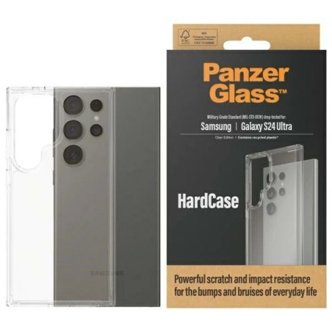 Etui für Samsung Galaxy S24 Ultra PanzerGlass HardCase D3O Militärqualität Klar