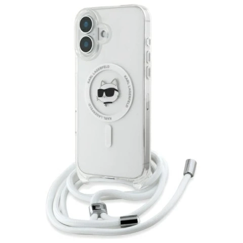 Etui Karl Lagerfeld für iPhone 16 6.1" Magsafe Hardcase Transparent IML Choupette Head