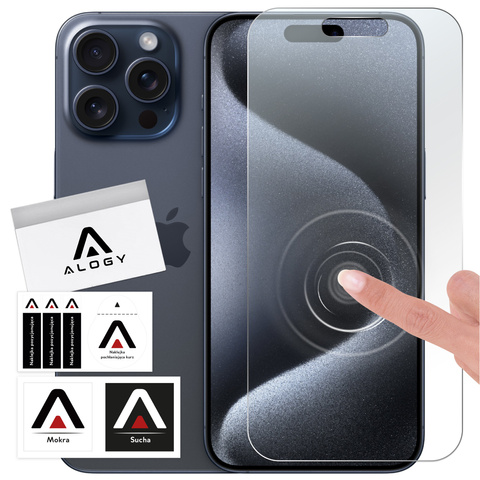 Hybridglas für Apple iPhone 15 Pro Max, Alogy Flexi Glass 9H Flachbildschirm