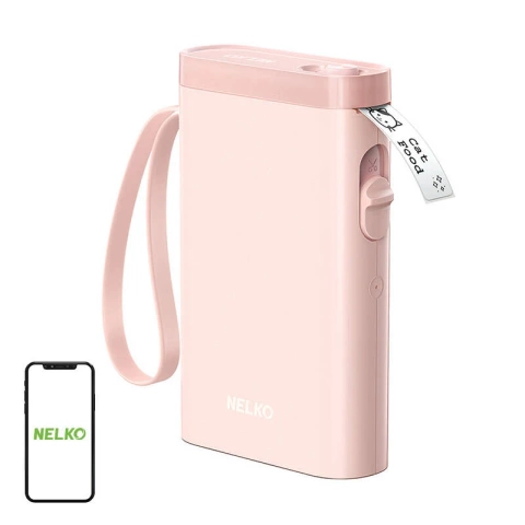 Nelko P21 Bluetooth USB-C Thermo-Etikettendrucker Pink