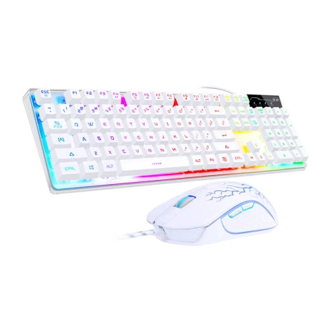Kabelgebundenes Tastaturset MageGee K1 Maus Weiß