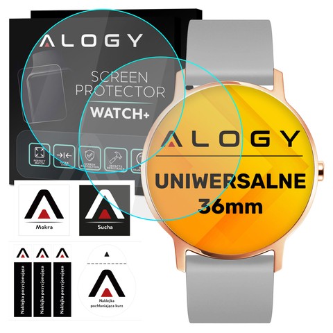 2x Alogy 9H gehärtetes Glas für Universal 36 mm Durchmesser