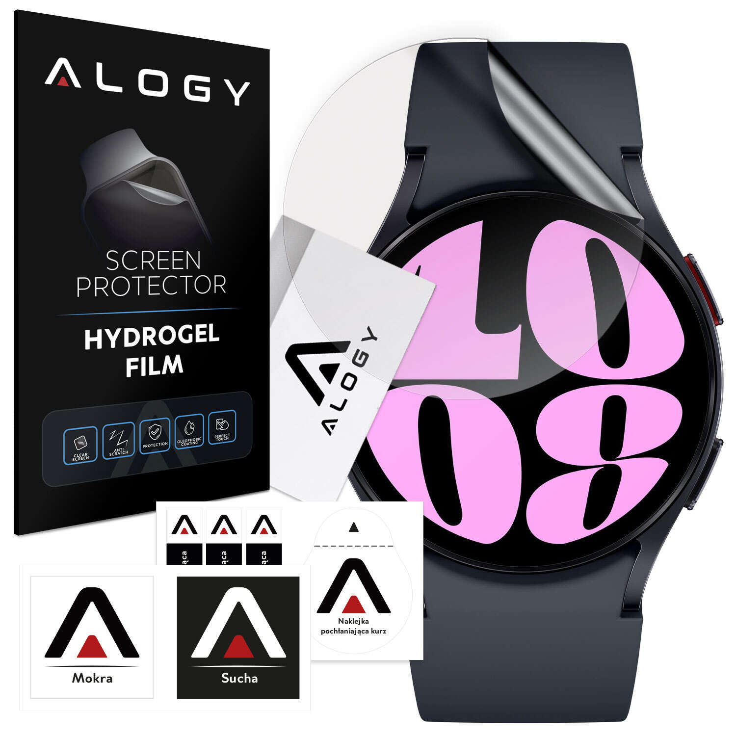 2x Alogy Hydrogel Smartwatch-Schutzfolie für Samsung Galaxy Watch 6 40mm