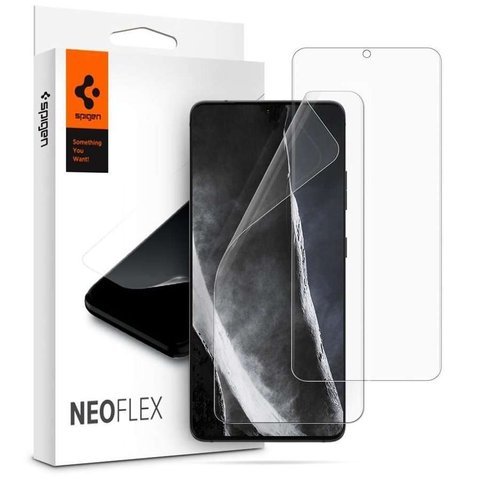 2x Folia hydrożelowa Spigen Neo Flex für Galaxy S21 Ultra Case Friendly