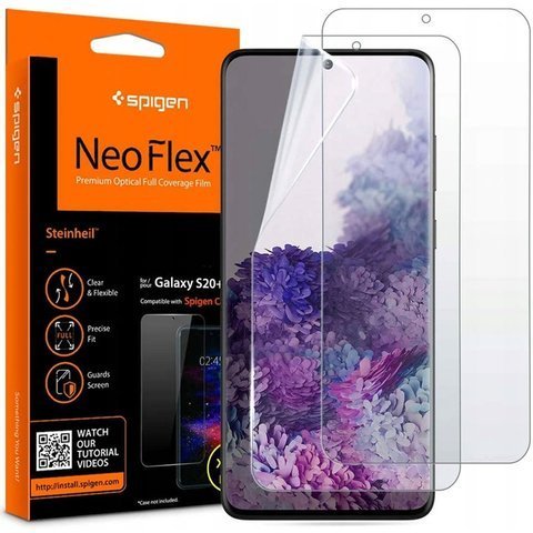 2x Folia ochronna Spigen Neo Flex HD für Galaxy S20 Plus Case Friendly