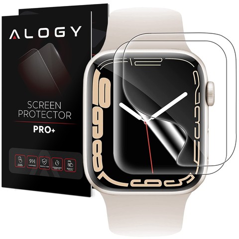 2x Hydrogel Alogy Hydrogel Schutzfolie für Smartwatch für Apple Watch 4 (40mm)