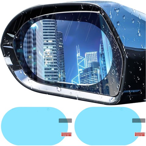 2x Nano Raincover Anti-Fog für Auto-Außenspiegel 135x95mm