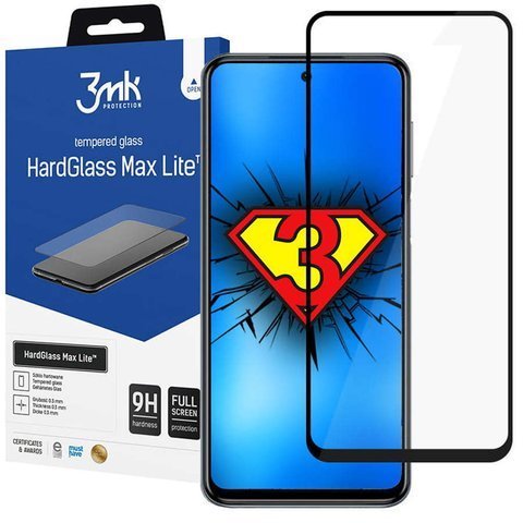 3mk HardGlass Max Lite Panzerglas für Xiaomi Redmi Note 10 Pro Black