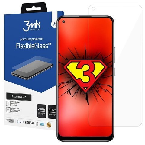 3mk Schützendes Hybridglas Flexibles Glas 7H für Realme 8 Pro