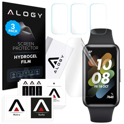 3x Alogy Hydrogel Hydrogel Schutzfolie für Huawei Band 7 Smartwatch