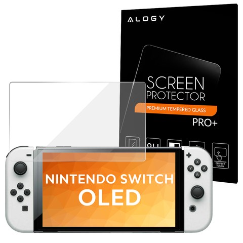 9H Alogy-Schutzscheibe aus gehärtetem Glas für Nintendo Switch OLED