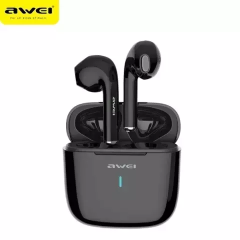 AWEI Bluetooth 5.0 T26 TWS kabellose Kopfhörer-Dockingstation Schwarz