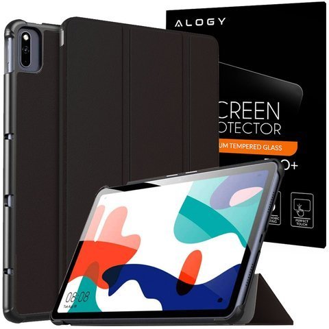 Alogy Book Cover Case für Huawei MatePad 10.4 Schwarzglas