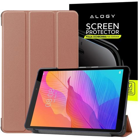 Alogy Book Cover für Huawei MatePad T8 8.0 Rose Gold Foil Stylus Pen