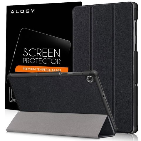 Alogy Book Cover für Lenovo M10 Gen 2 TB-X306 Schwarzes Glas