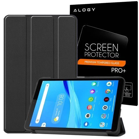 Alogy Book Cover für Lenovo Tab M7 TB-7305F Schwarzes Glas Alogy