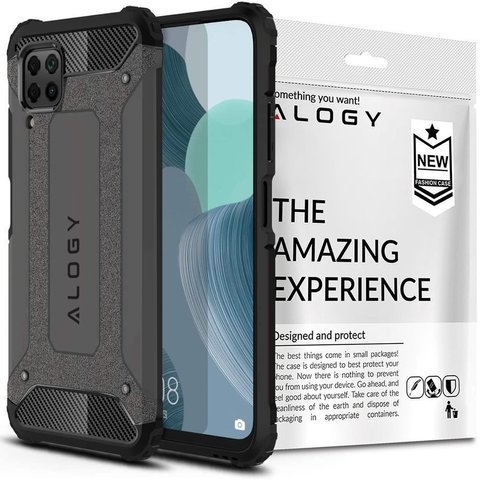 Alogy Hard Armor Hülle für Huawei P40 Lite / Nova 6 SE grau