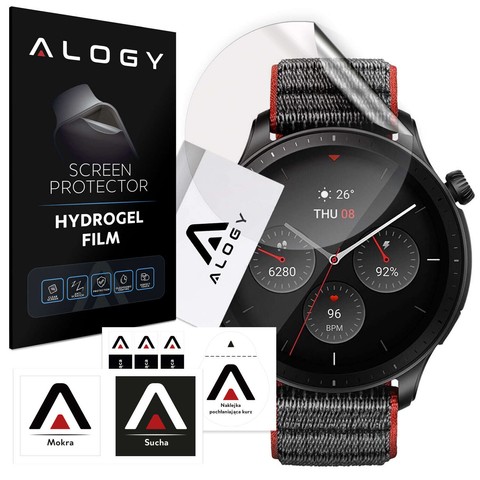 Alogy Hydrogel-Schutzfolie für Smartwatch für Xiaomi Amazfit GTR 4 (46M)