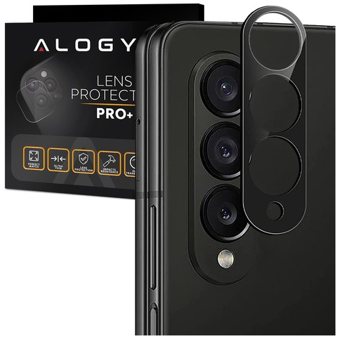 Alogy Lens Protector PRO Kameraschutz aus Metall für Samsung Galaxy Z Fold 4 Schwarz