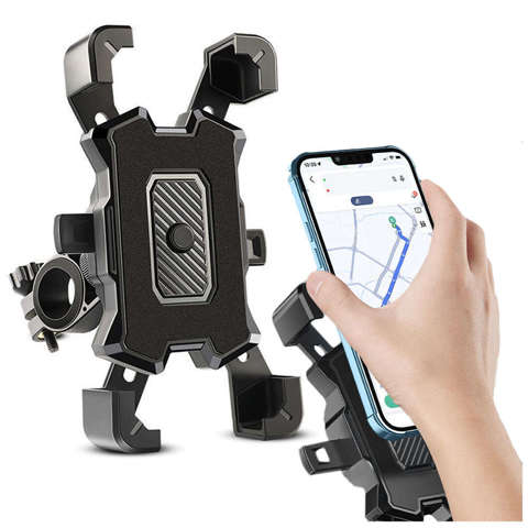 Alogy One Touch Bike Phone Holder 4.5-7" für Lenker für Fahrrad Motorrad Scooter Schwarz